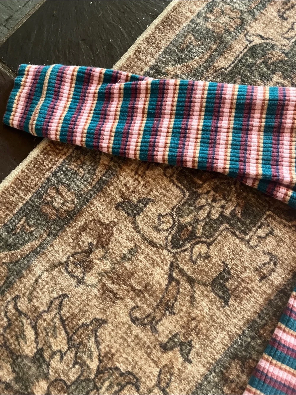 OshKosh B'gosh Girls' Striped Turtleneck - Pink, Blue & Teal